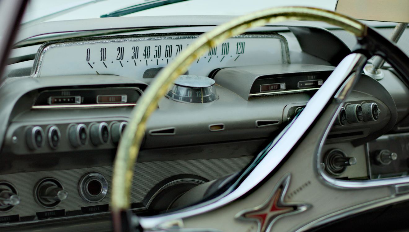Dashboard of a 1960 Dodge Polara